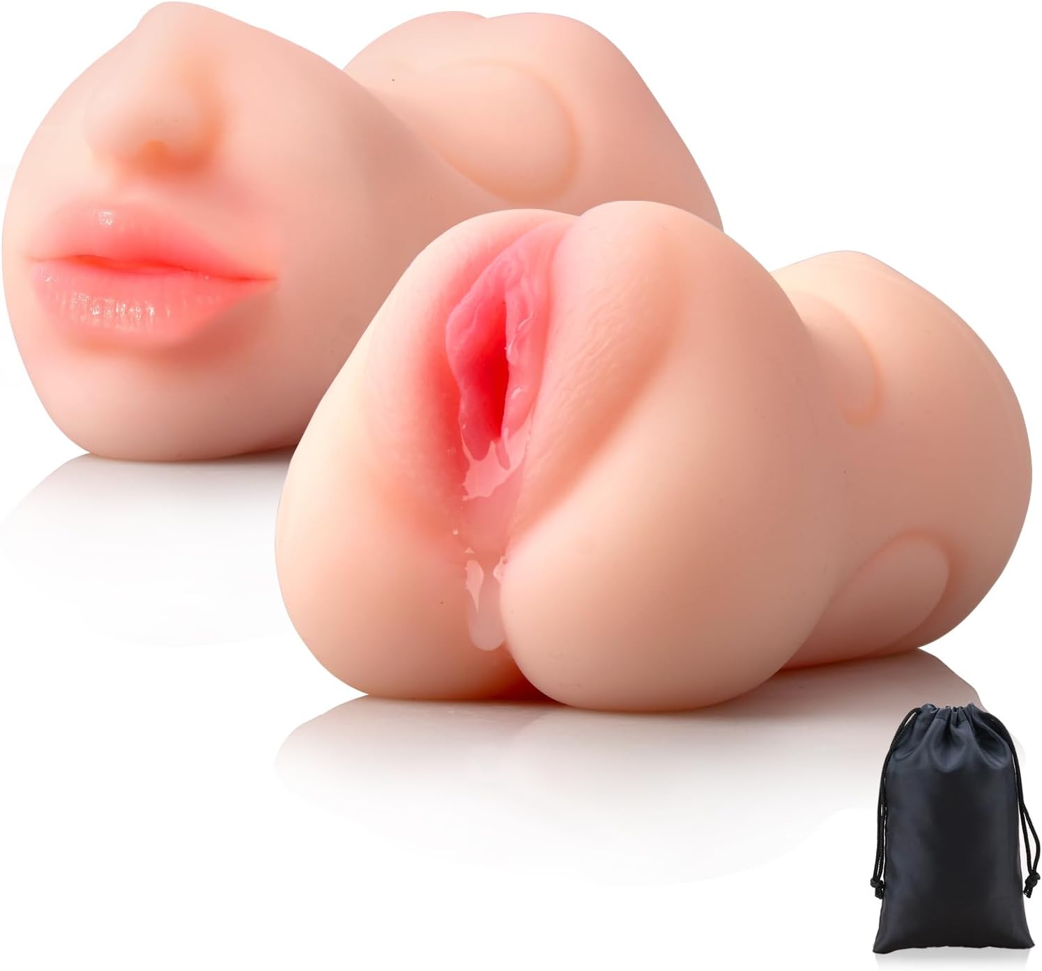 MNN9-MQ107-Male Masturbator with Lifelike Male Face, Mouth & Anal Penis Stimulation, Deep Throat Adult Sex Toys for Men Masturbation - Image 1