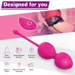 66W-030-Vibrator Kegal Balls/ Egg Powerful G-Spot Vibrator Love Egg Jump Ball Sex Toys Goods For Adults Women(Rose Pink) - Image 3