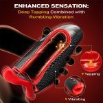 MNN34-GM-FJ037-Sex Toys for Men - Male Masturbator Deep Throat-Mouth 360° Wrapped 9 Tapping & Vibrating Male Vibrator Penis Adult Sex Toys & Game - Image 2