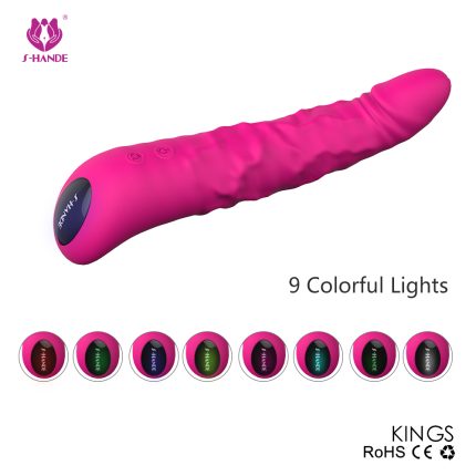 SHD-S037-Realistic Huge Dildo Vibrator 9 Pattern Vibration G Spot Clit Stimulator Dildo vibrator For Women