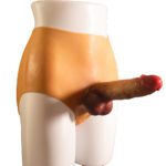 MNN33-034-Strap On Vibrating Dildo Silicone Wearable Panties, 3.8cm Diam Realistic Hollow Dildo with Remote Control Bullet Vibrator, Penis Sleeve Penis Extender, Adult Sex Toys & Games for Lesbian Gay - Image 3