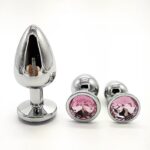UMP-001 Anal Butt Plug Beginners 3PCS Metal Butt Toys Heart Shaped Anal Jewel Butt Plug SM Adult Gay Anal Plugs Couples Flriting Butt Plug - Image 9