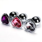 UMP-001 Anal Butt Plug Beginners 3PCS Metal Butt Toys Heart Shaped Anal Jewel Butt Plug SM Adult Gay Anal Plugs Couples Flriting Butt Plug - Image 5