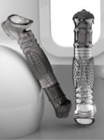 UMP-S8B Reusable Black Transparent TPE Vagina Stimulating Extended Penis Sleeve - Image 11