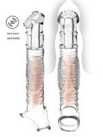 UMPS-S8A Reusable Transparent TPE Vagina Stimulating Extended Penis Sleeve - Image 7