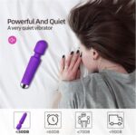 UMP-011 Fast Orgasm| Vibrators for Woman | Sex Toys| G-spot Stimulator| Body Massager| Gifts for Women| 20 Modes & 8 Speeds of Pleasure | Rechargeable Vibrating Dildo Wand Massager (Purple）） - Image 5