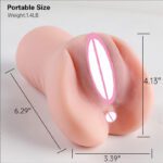 MNN9-MQ120/UMP-022-Male Masturbator 2 in 1 Adult Sex Toy with 3D Tight Vagina & Anus for Men Masturbation, Soft Simulating Realistic Vagina Design Best Wrapped Feeling - Image 2