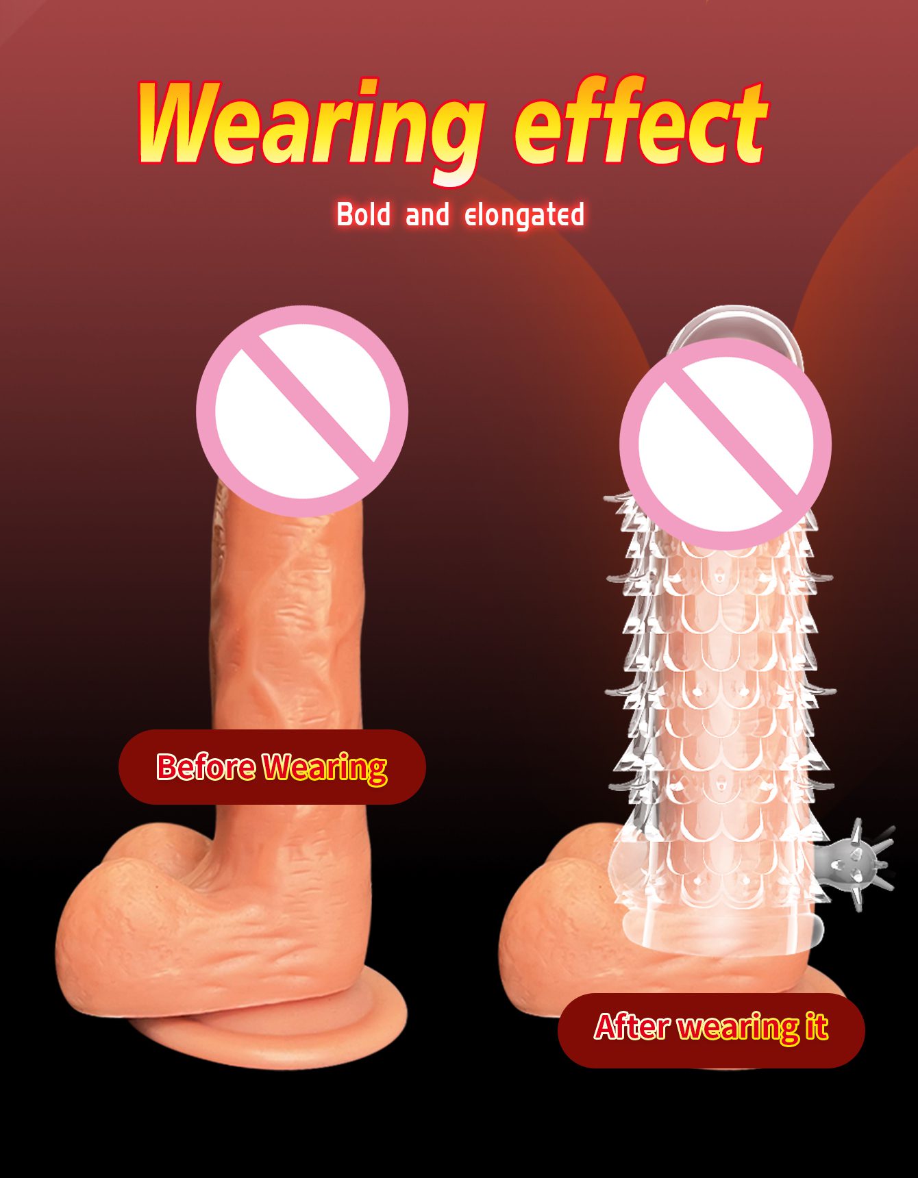 龙麟水晶套-切片_03 UMP-S03 Reusable Transparent TPE Vagina Stimulating Penis Sleeve - Image 1